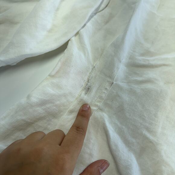 DL1961 Blouse Womens X Small White Audrey V Neck Button Up Linen - Picture 15 of 15